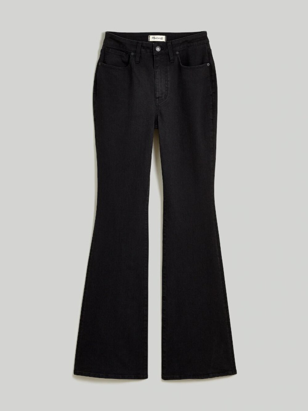 Curvy Skinny Flare Jeans in Black Frost Wash